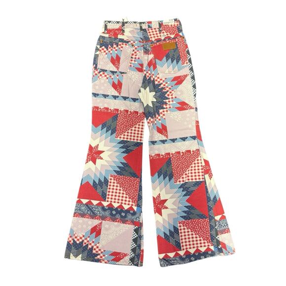 NWT Wrangler x Free People Wanderer 622 Patchwork Flare Jeans W27 L30 - Picture 6 of 11
